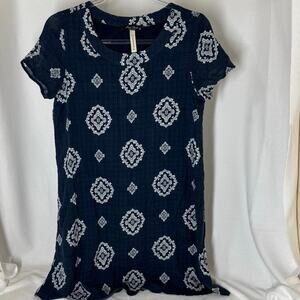 Final Touch Blue and White Dress Size Small